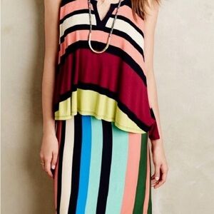 Maeve by Anthropologie Colorful Striped Dress